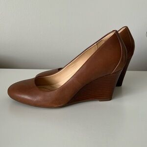 Clark leather wedges